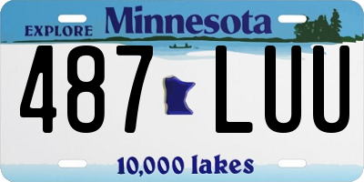 MN license plate 487LUU