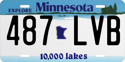 MN license plate 487LVB