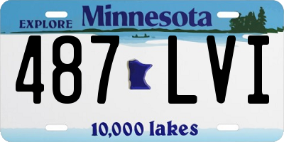 MN license plate 487LVI