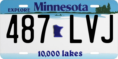 MN license plate 487LVJ