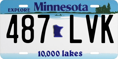 MN license plate 487LVK