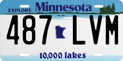 MN license plate 487LVM