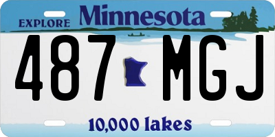 MN license plate 487MGJ