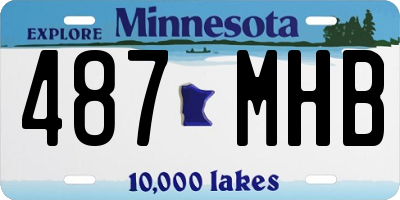 MN license plate 487MHB