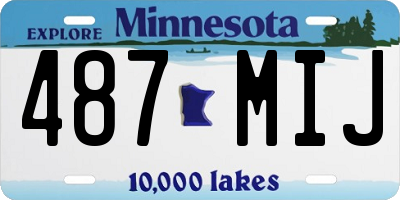 MN license plate 487MIJ