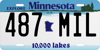 MN license plate 487MIL