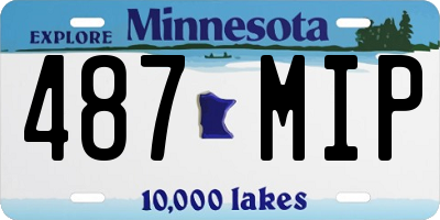MN license plate 487MIP