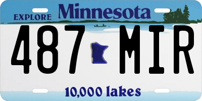 MN license plate 487MIR