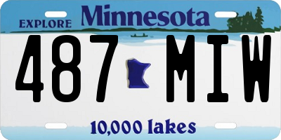 MN license plate 487MIW