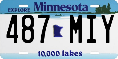 MN license plate 487MIY