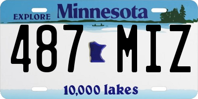 MN license plate 487MIZ