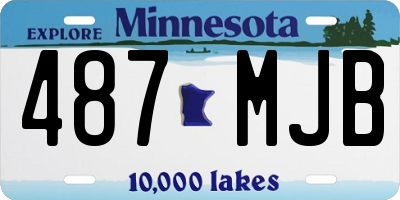 MN license plate 487MJB