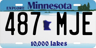 MN license plate 487MJE