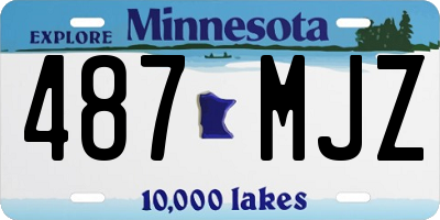 MN license plate 487MJZ
