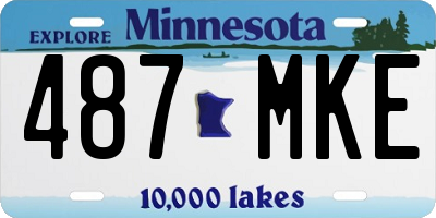 MN license plate 487MKE