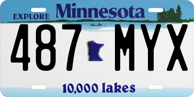 MN license plate 487MYX