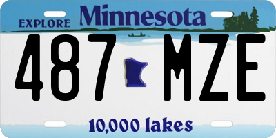 MN license plate 487MZE