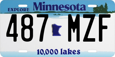 MN license plate 487MZF