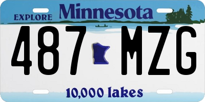 MN license plate 487MZG