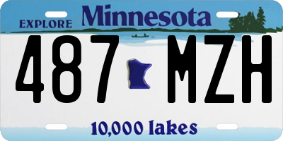 MN license plate 487MZH