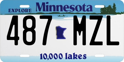 MN license plate 487MZL
