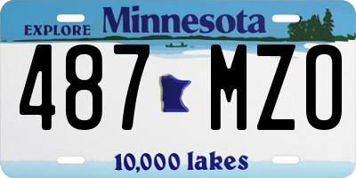 MN license plate 487MZO