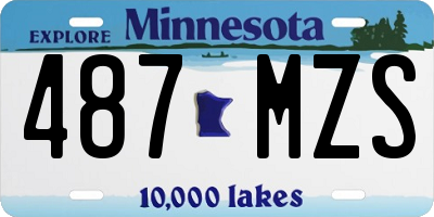 MN license plate 487MZS