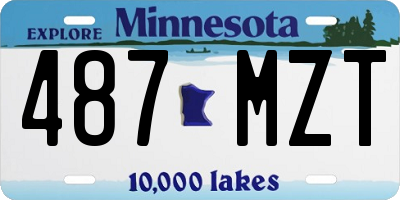 MN license plate 487MZT