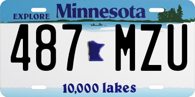 MN license plate 487MZU