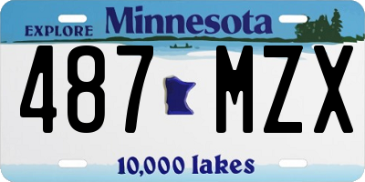 MN license plate 487MZX