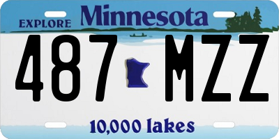MN license plate 487MZZ