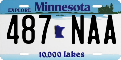 MN license plate 487NAA