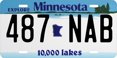 MN license plate 487NAB