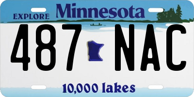 MN license plate 487NAC