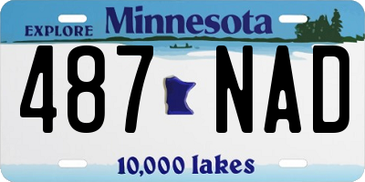 MN license plate 487NAD