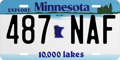 MN license plate 487NAF
