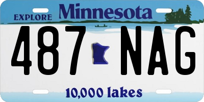 MN license plate 487NAG