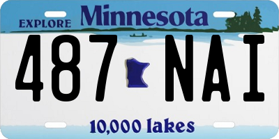 MN license plate 487NAI