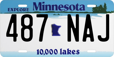 MN license plate 487NAJ