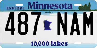 MN license plate 487NAM