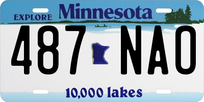 MN license plate 487NAO