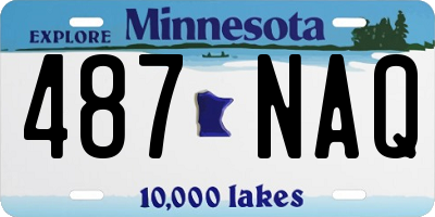 MN license plate 487NAQ