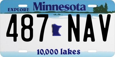 MN license plate 487NAV