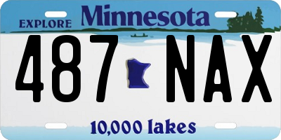 MN license plate 487NAX