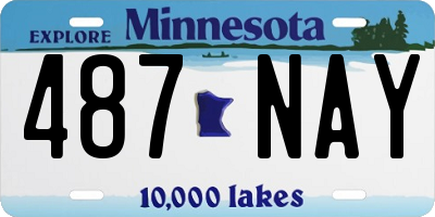 MN license plate 487NAY