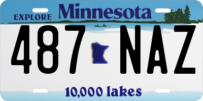MN license plate 487NAZ