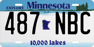 MN license plate 487NBC
