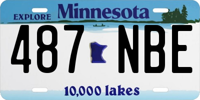 MN license plate 487NBE