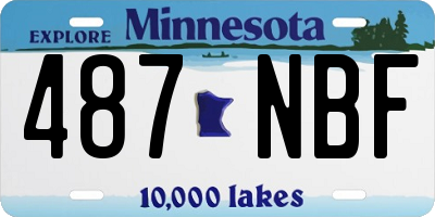 MN license plate 487NBF