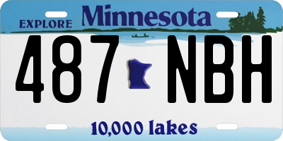 MN license plate 487NBH